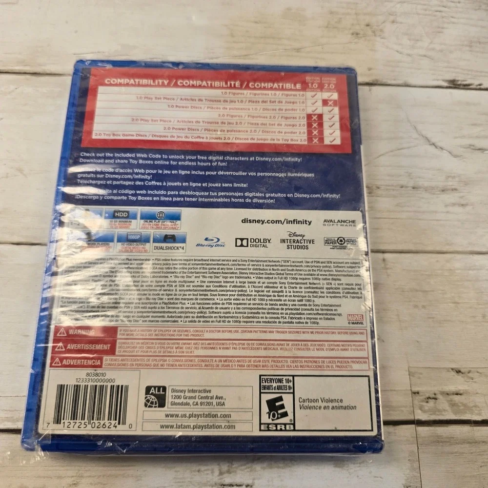 Disney Infinity 2.0 Edition PS4 PlayStation 4 Video Game Marvel New Sealed